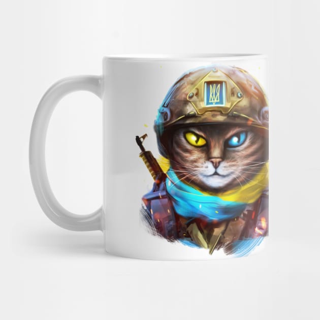 Cat Ukrainian Soldier by Marysha_art